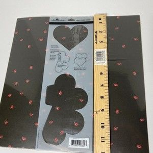 Heart Pocket and Card Paper Craft Stencil Template